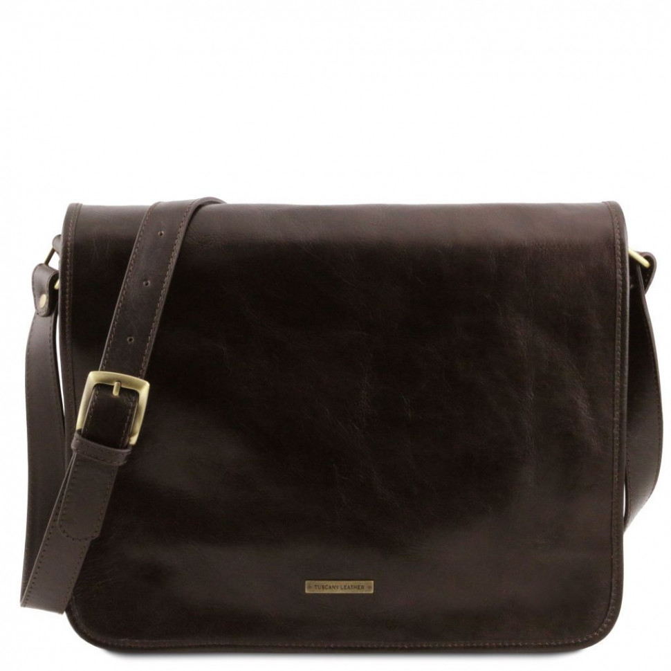 Мужской большой кожаный мессенджер Tuscany Leather Messenger TL141254 (Темно-коричневый)
Мужской большой кожаный мессенджер Tuscany Leather Messenger TL141254 (Темно-коричневый)