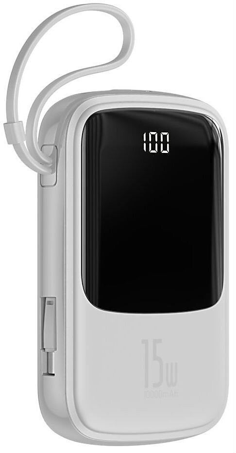 Портативная батарея Baseus Q-Pow Digital Display With Type-C Cable 10000mAh PPQD-A02 White
Портативная батарея Baseus Q-Pow Digital Display With Type-C Cable 10000mAh PPQD-A02 White