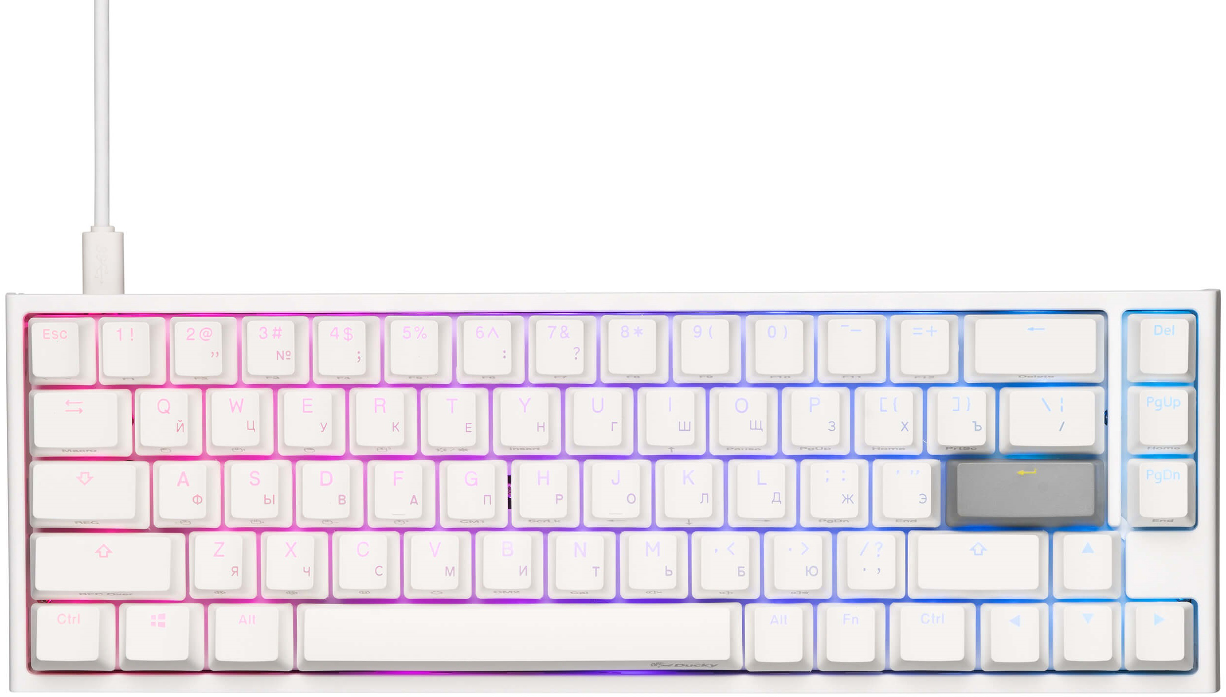 Клавиатура проводная Ducky One 2 SF Cherry Brown RGB LED RU White (DKON1967ST-BRUPDWWT1)
Клавиатура проводная Ducky One 2 SF Cherry Brown RGB LED RU White (DKON1967ST-BRUPDWWT1)