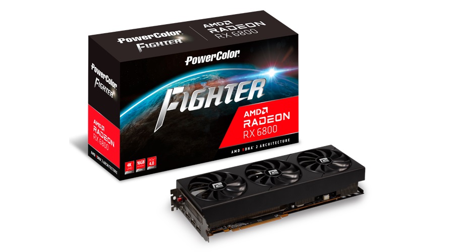 Видеокарты AMD Radeon RX 6800 16GB GDDR6 Fighter PowerColor (AXRX 6800 16GBD6-3DH/OC)
Видеокарты AMD Radeon RX 6800 16GB GDDR6 Fighter PowerColor (AXRX 6800 16GBD6-3DH/OC)