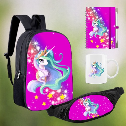 Набор (Рюкзак 28х38, бананка, блокнот А5 + ручка, кружка). "My little pony. Принцесса Селестия"
Набор (Рюкзак 28х38, бананка, блокнот А5 + ручка, кружка). "My little pony. Принцесса Селестия"