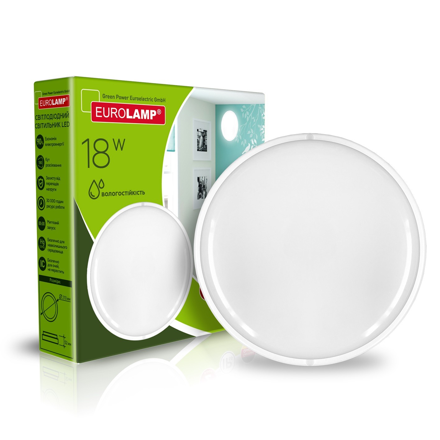 Светодиодный светильник ЖКХ EUROLAMP 18W IP65 5500K 1600Лм круглый (LED-NLR-18/55(P))
Светодиодный светильник ЖКХ EUROLAMP 18W IP65 5500K 1600Лм круглый (LED-NLR-18/55(P))