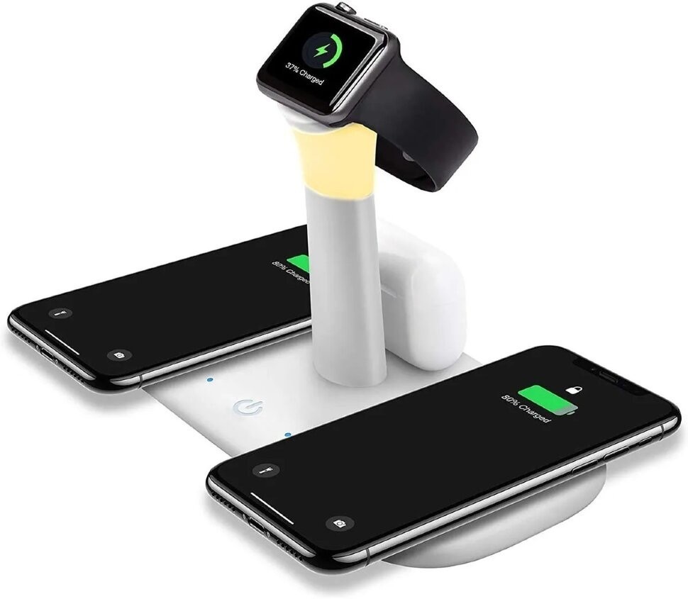 Беспроводное зарядное устройство LCS-LH5 5-в-1 White для смартфона / Apple Watch / AirPods
Беспроводное зарядное устройство LCS-LH5 5-в-1 White для смартфона / Apple Watch / AirPods