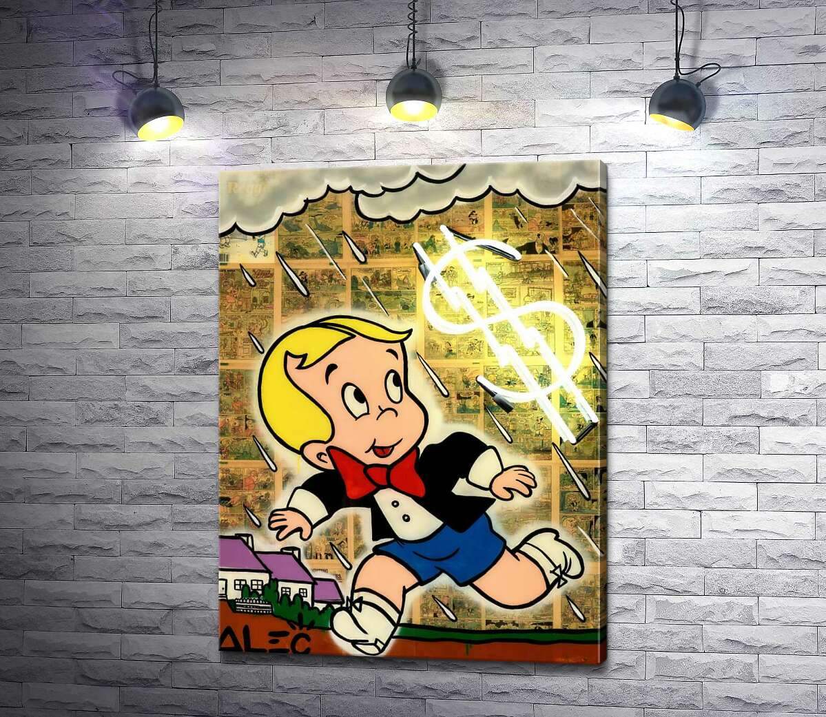 Картина ArtPoster Богатенький Ричи бежит от дождя (Richie Rich run away from rain) - Алек Монополи (Alec Monopoly) 100x134 см Модуль №1
Картина ArtPoster Богатенький Ричи бежит от дождя (Richie Rich run away from rain) - Алек Монополи (Alec Monopoly) 100x134 см Модуль №1