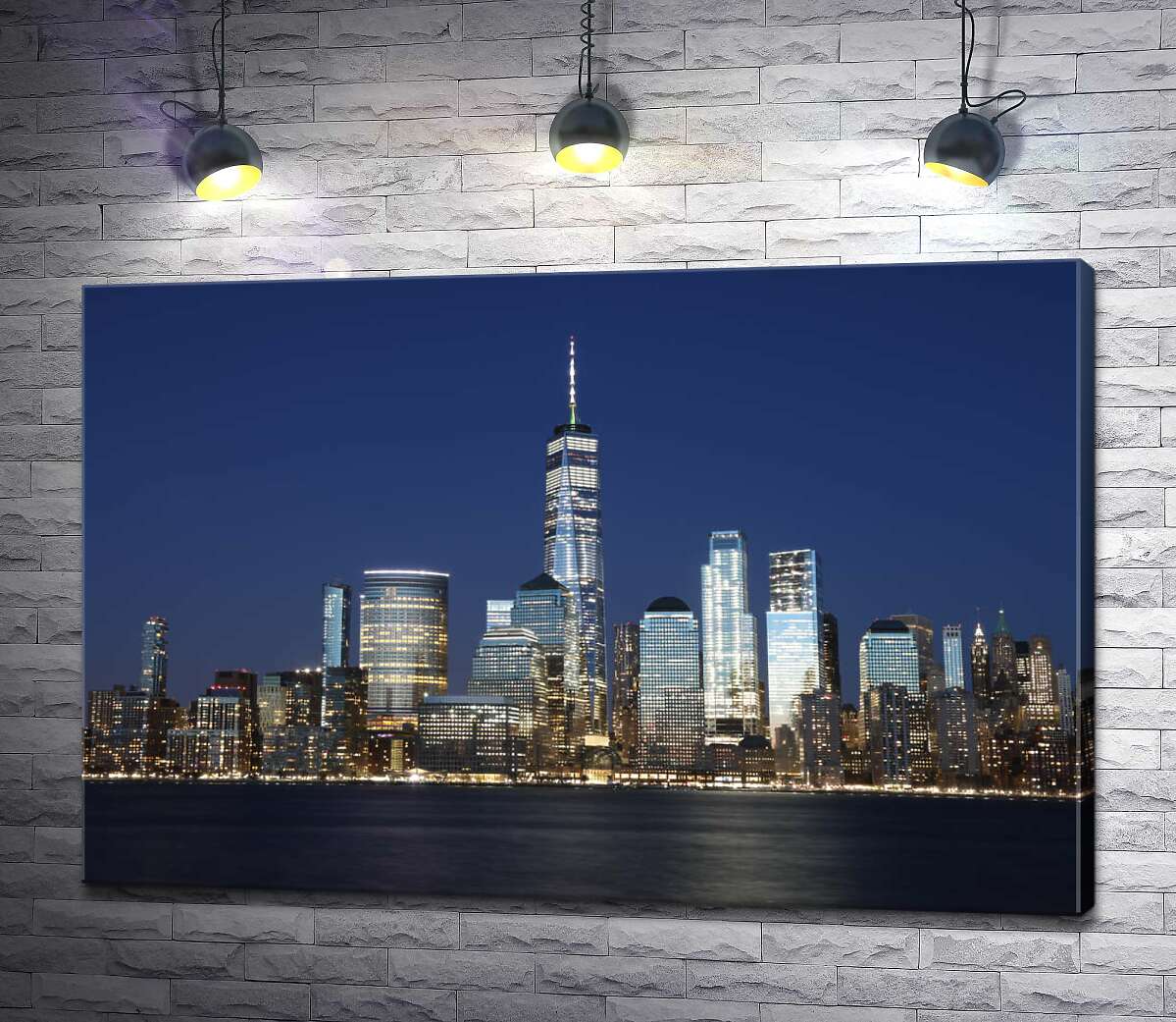 Картина ArtPoster Вид на ночные небоскребы Джерси-Сити (Jersey City) из вод реки Гудзон (Hudson River) 100x67 см Модуль №1
Картина ArtPoster Вид на ночные небоскребы Джерси-Сити (Jersey City) из вод реки Гудзон (Hudson River) 100x67 см Модуль №1