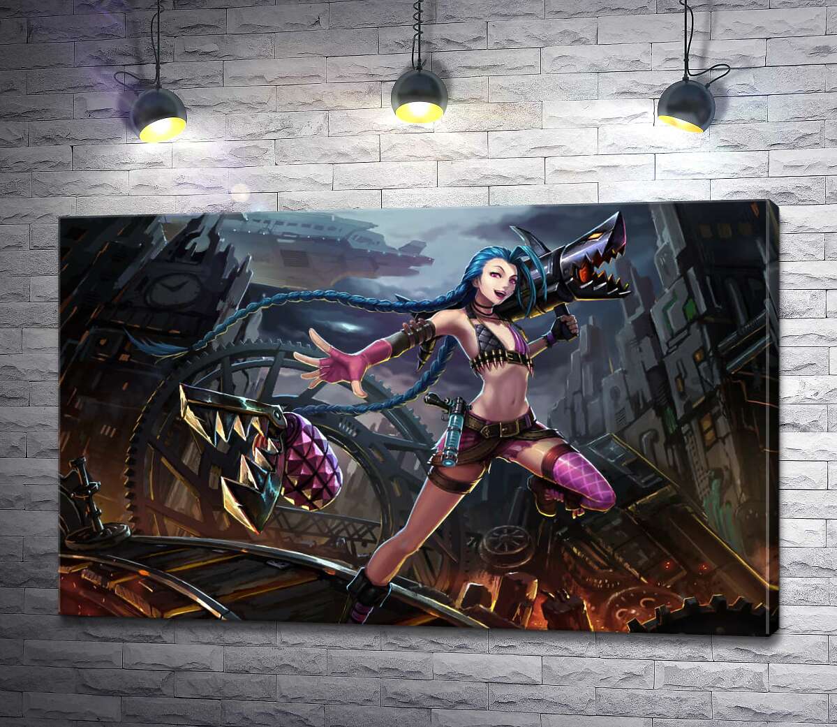 Картина ArtPoster Героиня игры League of Legends, хулиганка Джинкс, на фоне разрушенного города 100x63 см Модуль №1
Картина ArtPoster Героиня игры League of Legends, хулиганка Джинкс, на фоне разрушенного города 100x63 см Модуль №1