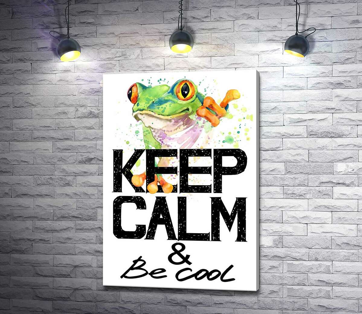 Картина ArtPoster Древесная лягушка за надписью "keep calm and be cool" 130x190 см Модуль №1
Картина ArtPoster Древесная лягушка за надписью "keep calm and be cool" 130x190 см Модуль №1
