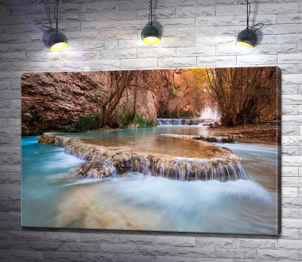 Картина ArtPoster Каскады прозрачной воды водопадов Хавасу (Havasu Falls) среди осенних деревьев 100x67 см Модуль №1
Картина ArtPoster Каскады прозрачной воды водопадов Хавасу (Havasu Falls) среди осенних деревьев 100x67 см Модуль №1
