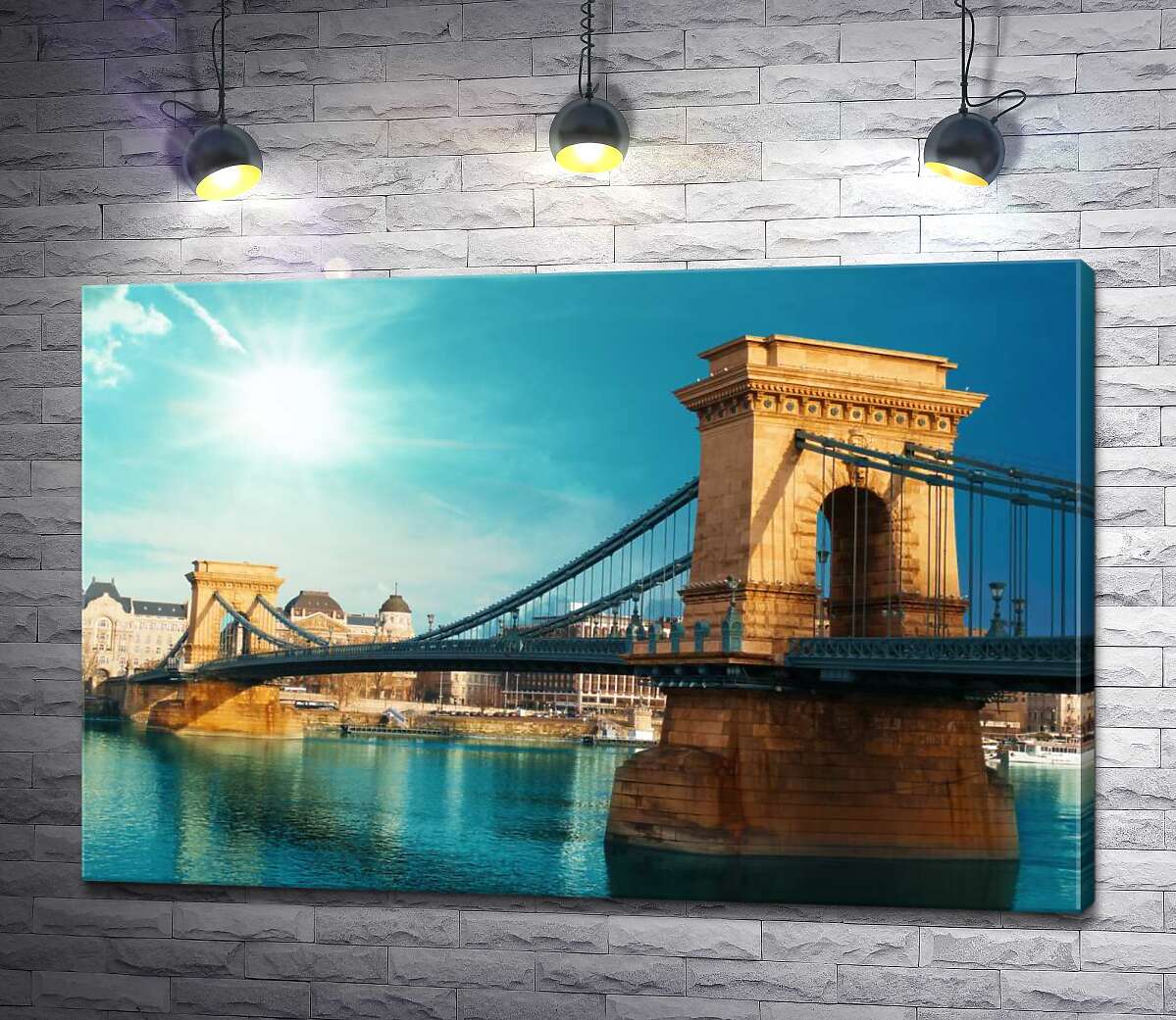Картина ArtPoster Классическая изысканность цепного моста Сечени (Széchenyi lánchíd) над глубоководным Дунаем 100x66 см Модуль №1
Картина ArtPoster Классическая изысканность цепного моста Сечени (Széchenyi lánchíd) над глубоководным Дунаем 100x66 см Модуль №1