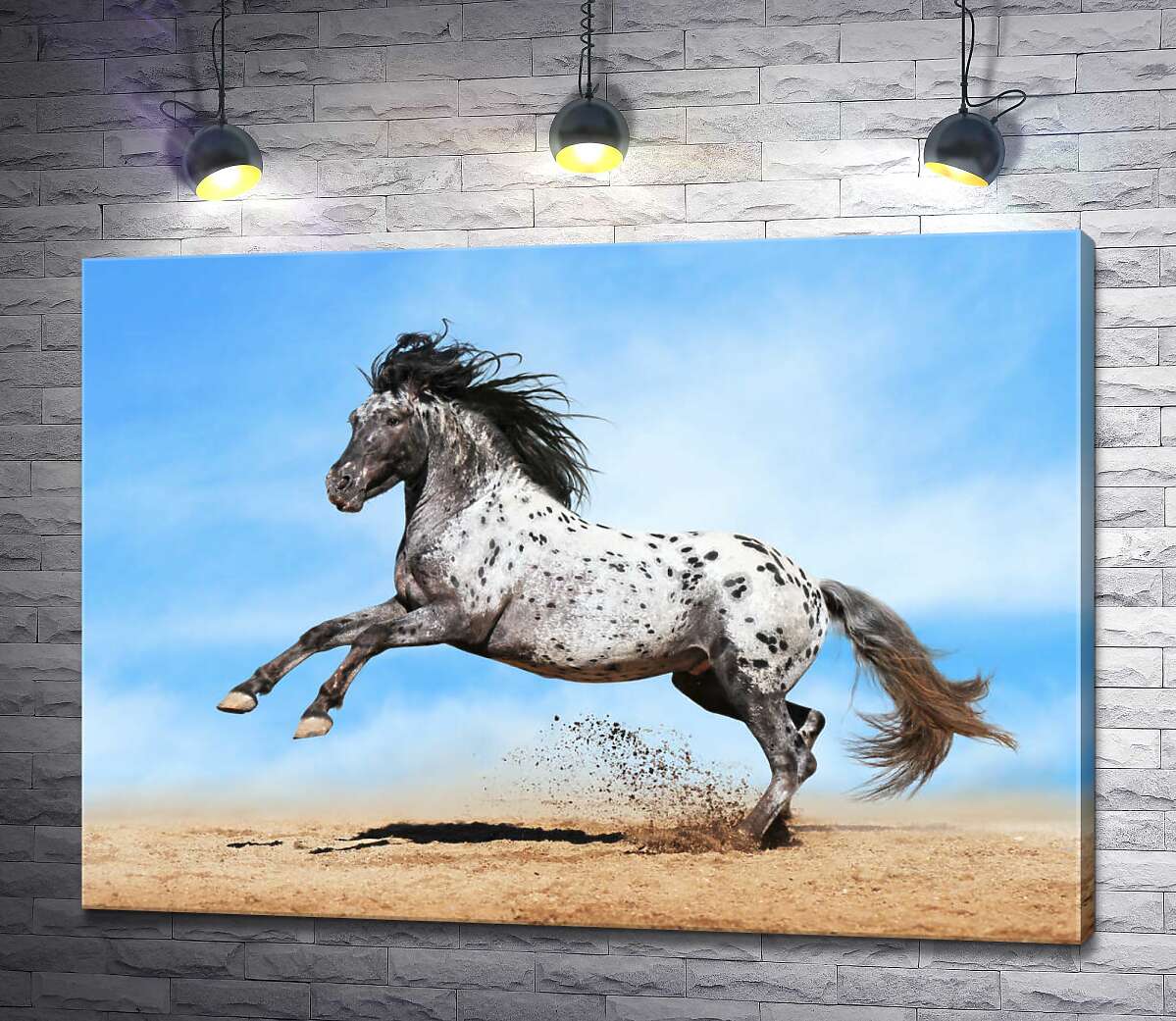 Картина ArtPoster Красивая лошадь чубарой масти становится на дыбы 100x72 см Модуль №1
Картина ArtPoster Красивая лошадь чубарой масти становится на дыбы 100x72 см Модуль №1