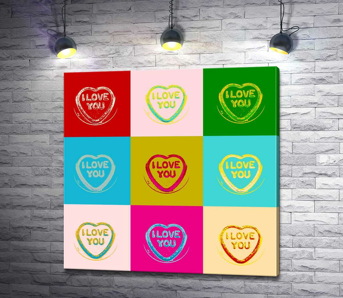 Картина ArtPoster Надпись "I love you" в ярком стиле поп-арт 130x130 см Модуль №1
Картина ArtPoster Надпись "I love you" в ярком стиле поп-арт 130x130 см Модуль №1