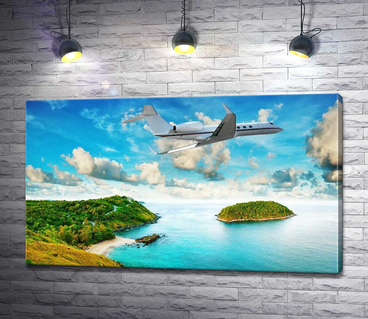 Картина ArtPoster Пассажирский самолет везет туристов из тропического острова Пхукет в Таиланде 130x76 см Модуль №1
Картина ArtPoster Пассажирский самолет везет туристов из тропического острова Пхукет в Таиланде 130x76 см Модуль №1