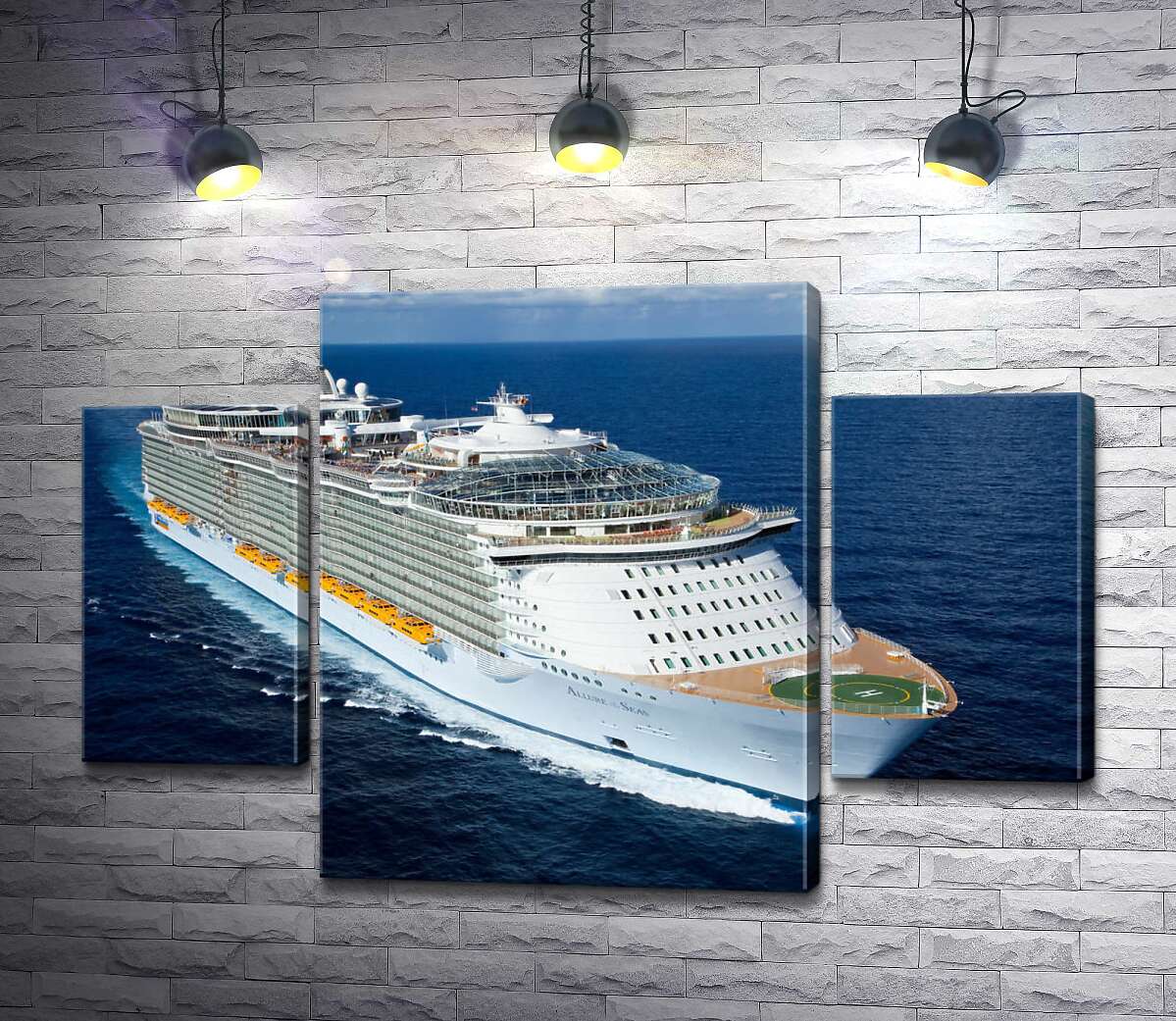 Модульная картина ArtPoster Allure of Seas - круизное судно на полной скорости разрезает синюю водную гладь 100x69 см Модуль №7
Модульная картина ArtPoster Allure of Seas - круизное судно на полной скорости разрезает синюю водную гладь 100x69 см Модуль №7
