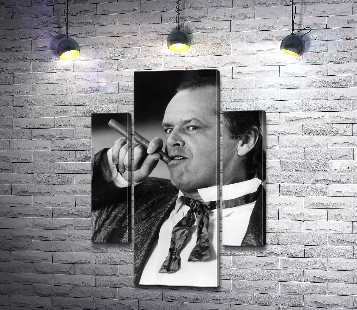 Модульная картина ArtPoster Актер Джек Николсон (Jack Nicholson) позирует с сигарой на черно-белом снимке 100x140 см Модуль №7
Модульная картина ArtPoster Актер Джек Николсон (Jack Nicholson) позирует с сигарой на черно-белом снимке 100x140 см Модуль №7