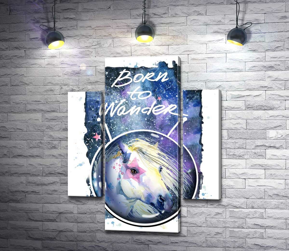 Модульная картина ArtPoster Белая лошадь с розовой звездой на глазу под надписью "born to wander" 131x168 см Модуль №7
Модульная картина ArtPoster Белая лошадь с розовой звездой на глазу под надписью "born to wander" 131x168 см Модуль №7
