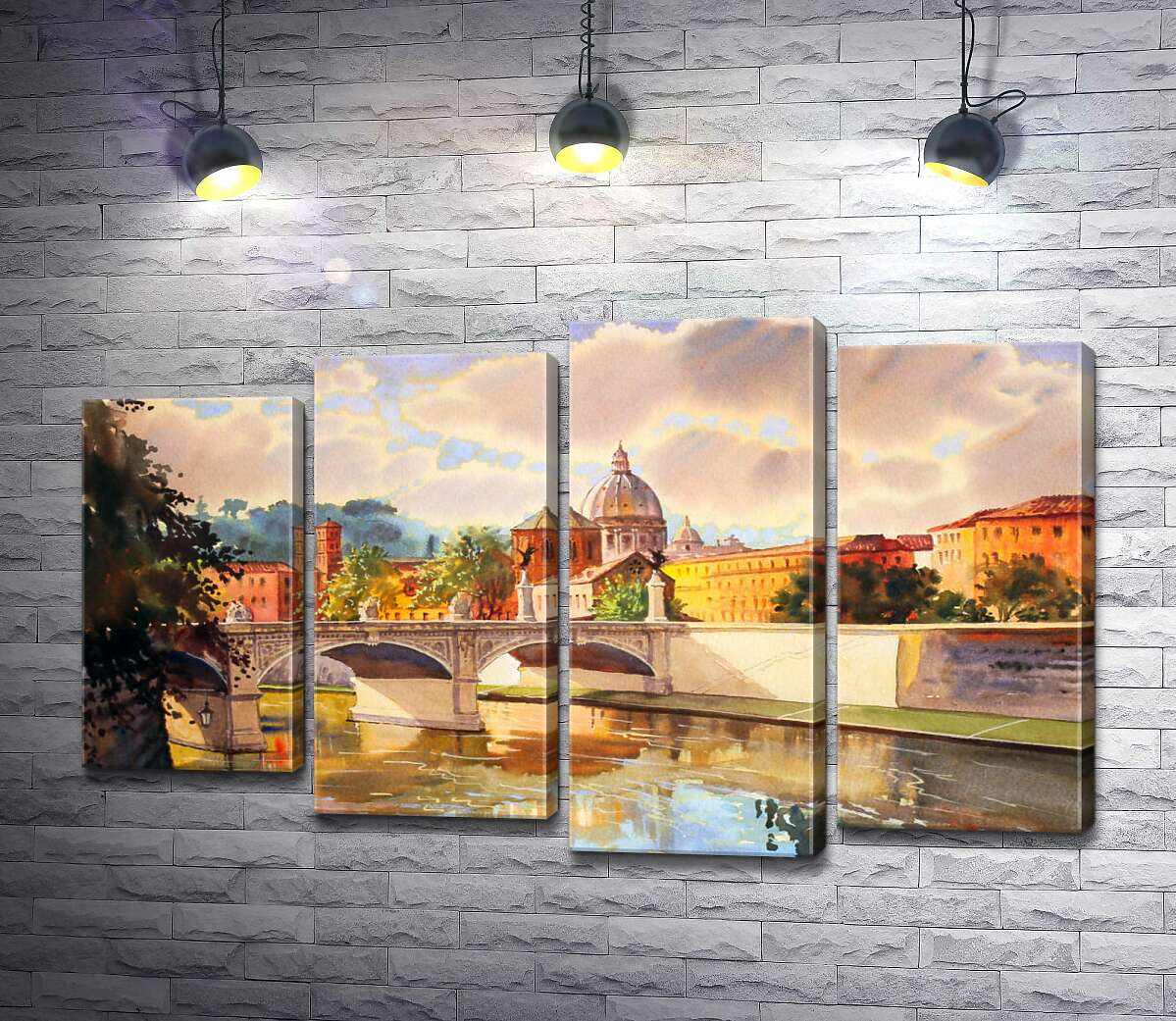 Модульная картина ArtPoster Белоснежный мост святого Ангела (St. Angelo Bridge) над речкой Тибр 132x80 см Модуль №21
Модульная картина ArtPoster Белоснежный мост святого Ангела (St. Angelo Bridge) над речкой Тибр 132x80 см Модуль №21