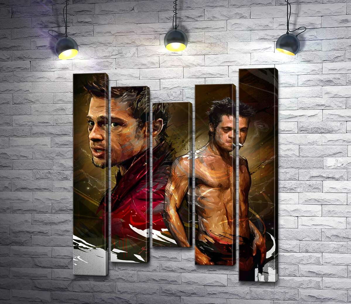 Модульная картина ArtPoster Актер Брэд Питт (Brad Pitt) в главной роли фильма "Бойцовский клуб" (Fight club) 100x122 см Модуль №28
Модульная картина ArtPoster Актер Брэд Питт (Brad Pitt) в главной роли фильма "Бойцовский клуб" (Fight club) 100x122 см Модуль №28