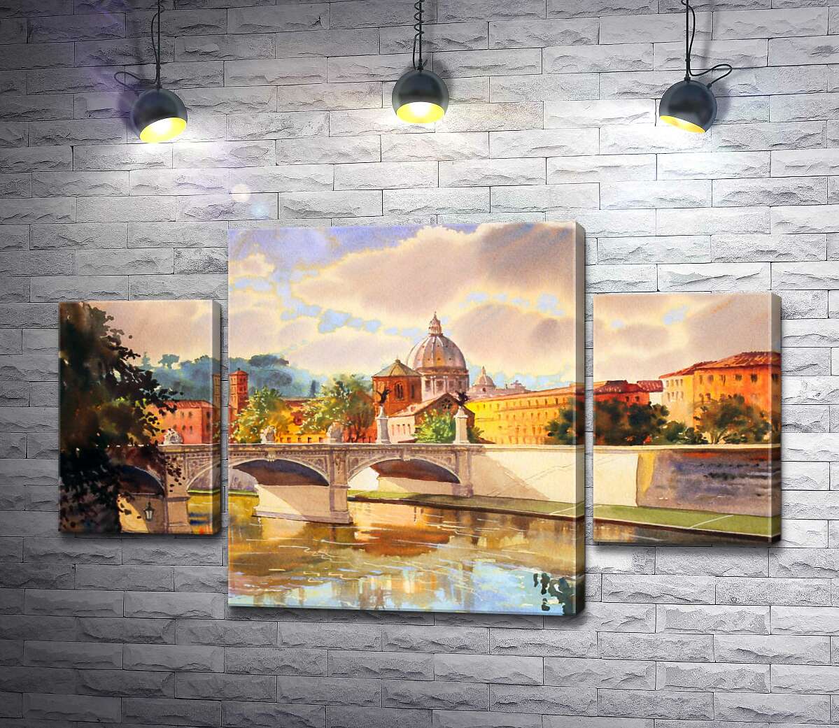 Модульная картина ArtPoster Белоснежный мост святого Ангела (St. Angelo Bridge) над речкой Тибр 100x63 см Модуль №7
Модульная картина ArtPoster Белоснежный мост святого Ангела (St. Angelo Bridge) над речкой Тибр 100x63 см Модуль №7
