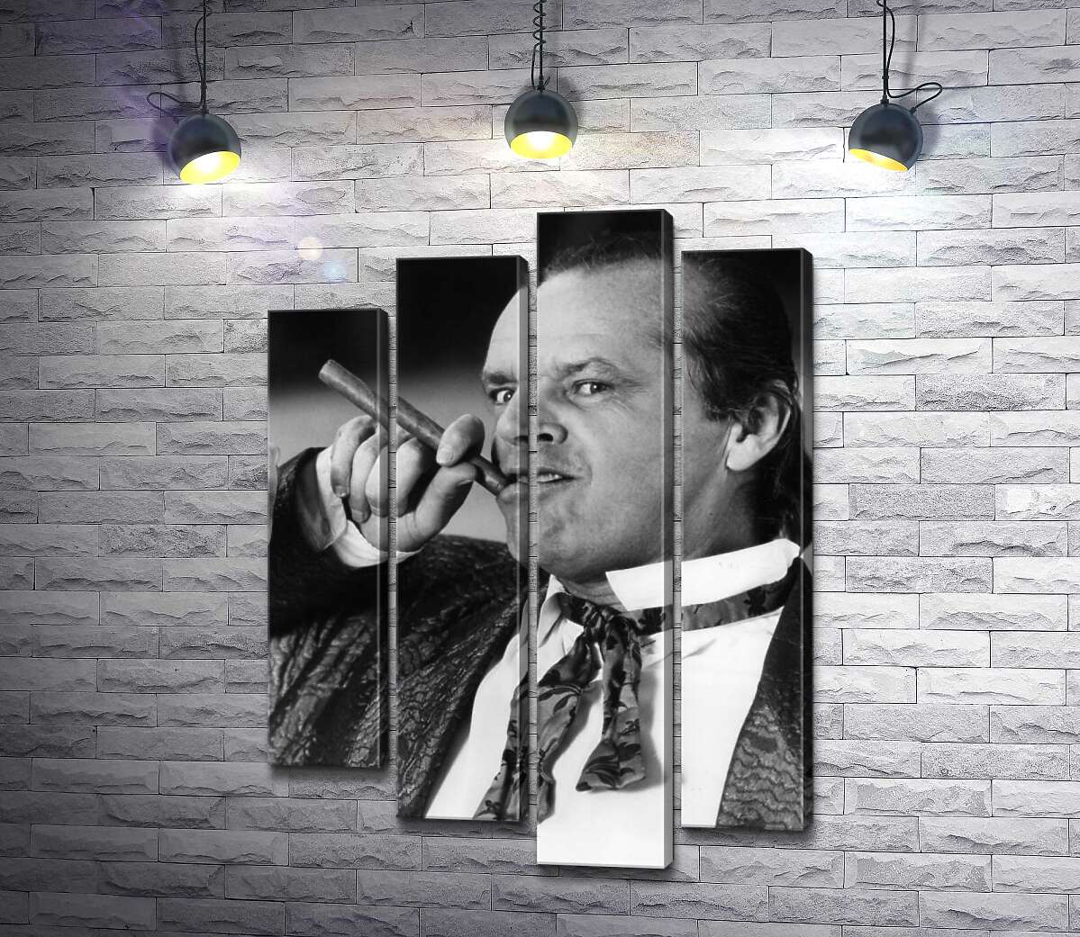 Модульная картина ArtPoster Актер Джек Николсон (Jack Nicholson) позирует с сигарой на черно-белом снимке 132x183 см Модуль №21
Модульная картина ArtPoster Актер Джек Николсон (Jack Nicholson) позирует с сигарой на черно-белом снимке 132x183 см Модуль №21