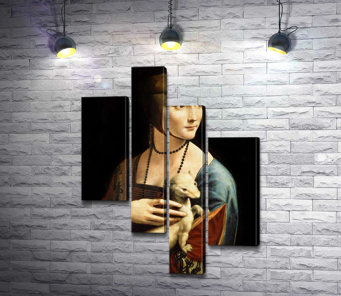 Модульная картина ArtPoster Дама с горностаем (Dama con l'ermellino) - Леонардо да Винчи (Leonardo da Vinci) 130x177 см Модуль №20
Модульная картина ArtPoster Дама с горностаем (Dama con l'ermellino) - Леонардо да Винчи (Leonardo da Vinci) 130x177 см Модуль №20