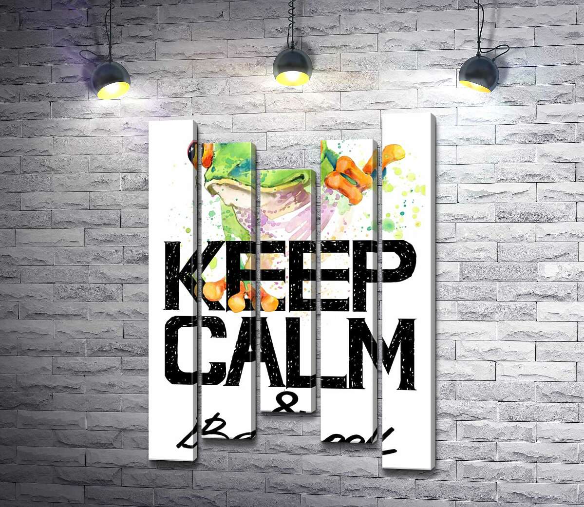 Модульная картина ArtPoster Древесная лягушка за надписью "keep calm and be cool" 100x148 см Модуль №28
Модульная картина ArtPoster Древесная лягушка за надписью "keep calm and be cool" 100x148 см Модуль №28