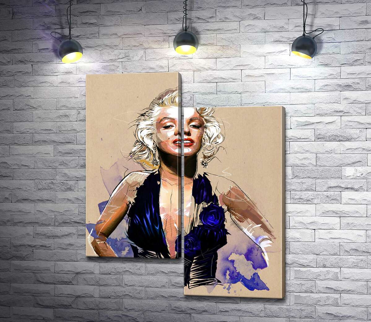 Модульная картина ArtPoster Вызывающий образ Мэрилин Монро (Marilyn Monroe) в открытом синем платье 100x123 см Модуль №5
Модульная картина ArtPoster Вызывающий образ Мэрилин Монро (Marilyn Monroe) в открытом синем платье 100x123 см Модуль №5