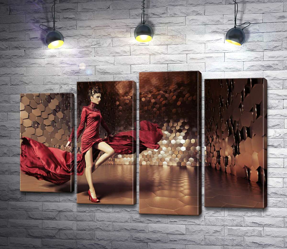 Модульная картина ArtPoster Гранатовая насыщенность волн платья девушки 80x54 см Модуль №21
Модульная картина ArtPoster Гранатовая насыщенность волн платья девушки 80x54 см Модуль №21