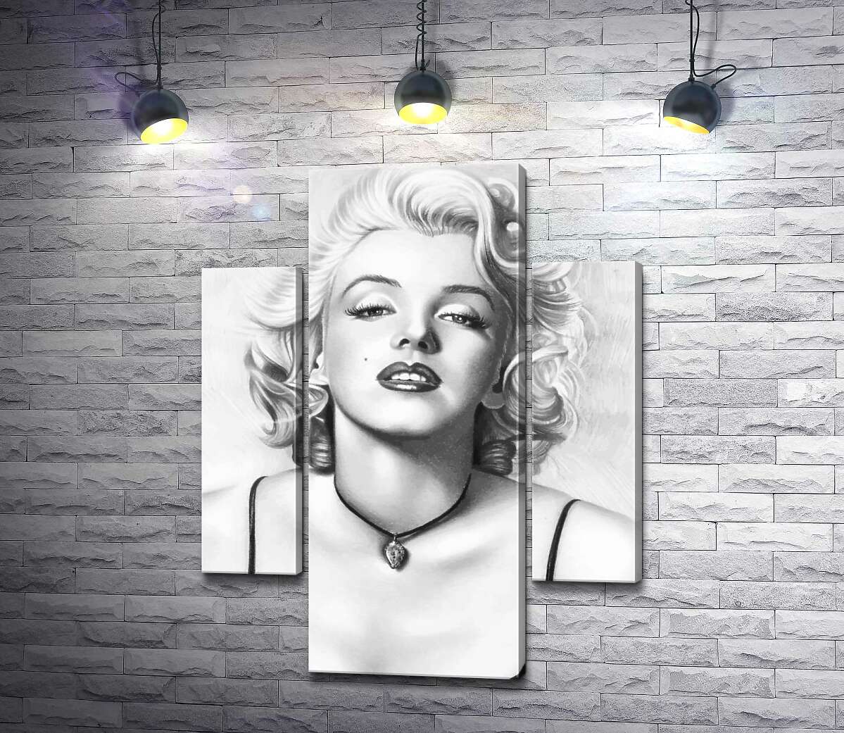 Модульная картина ArtPoster Выдающаяся актриса Мэрилин Монро (Marilyn Monroe) с хрупким кулоном на шее 100x130 см Модуль №7
Модульная картина ArtPoster Выдающаяся актриса Мэрилин Монро (Marilyn Monroe) с хрупким кулоном на шее 100x130 см Модуль №7