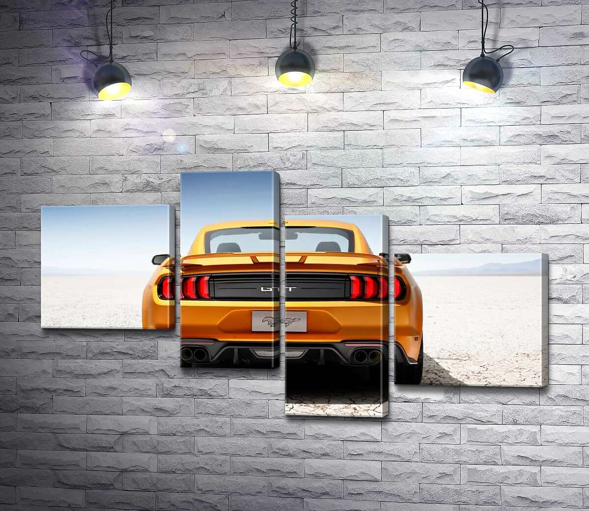 Модульная картина ArtPoster Желтый автомобиль Ford Mustang GT среди пустыни 130x74 см Модуль №20
Модульная картина ArtPoster Желтый автомобиль Ford Mustang GT среди пустыни 130x74 см Модуль №20
