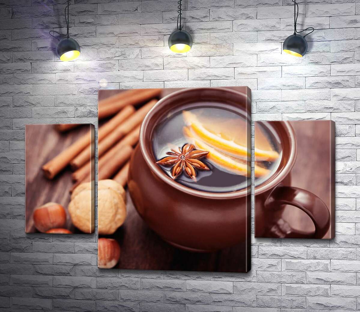 Модульная картина ArtPoster Глиняная чашка с глинтвейном, цитрусами и бадьяном рядом с корицей, мускатным и лесными орехами 80x54 см Модуль №7
Модульная картина ArtPoster Глиняная чашка с глинтвейном, цитрусами и бадьяном рядом с корицей, мускатным и лесными орехами 80x54 см Модуль №7