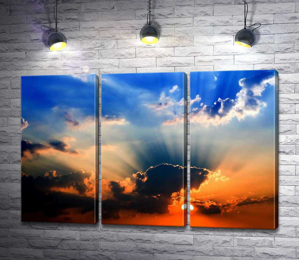 Модульная картина ArtPoster Горячие лучи солнца пробиваются сквозь холодные облака 60x40 см Модуль №11
Модульная картина ArtPoster Горячие лучи солнца пробиваются сквозь холодные облака 60x40 см Модуль №11