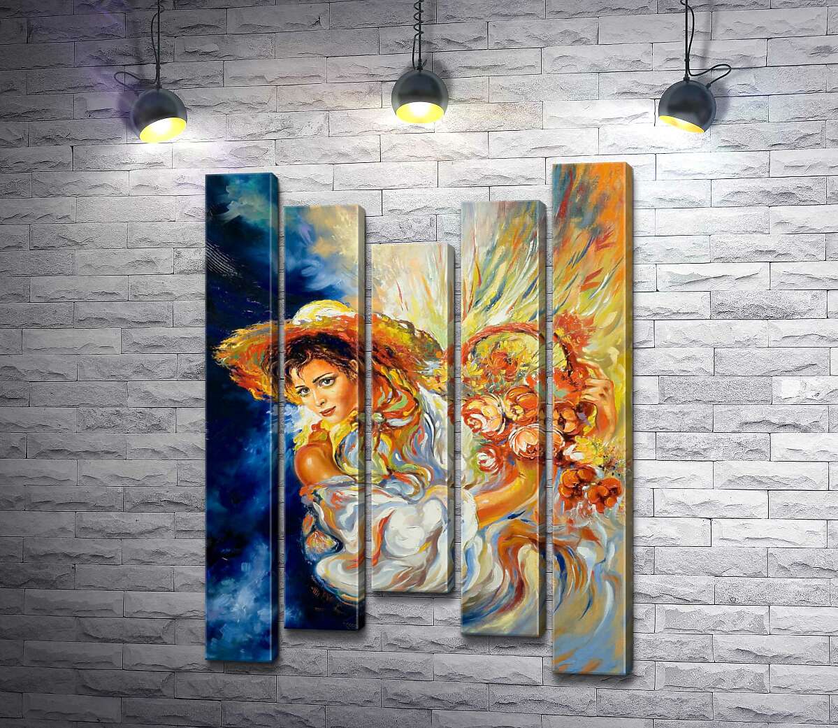 Модульная картина ArtPoster Девушка в соломенной шляпе держит в руках корзину с цветами 130x184 см Модуль №28
Модульная картина ArtPoster Девушка в соломенной шляпе держит в руках корзину с цветами 130x184 см Модуль №28