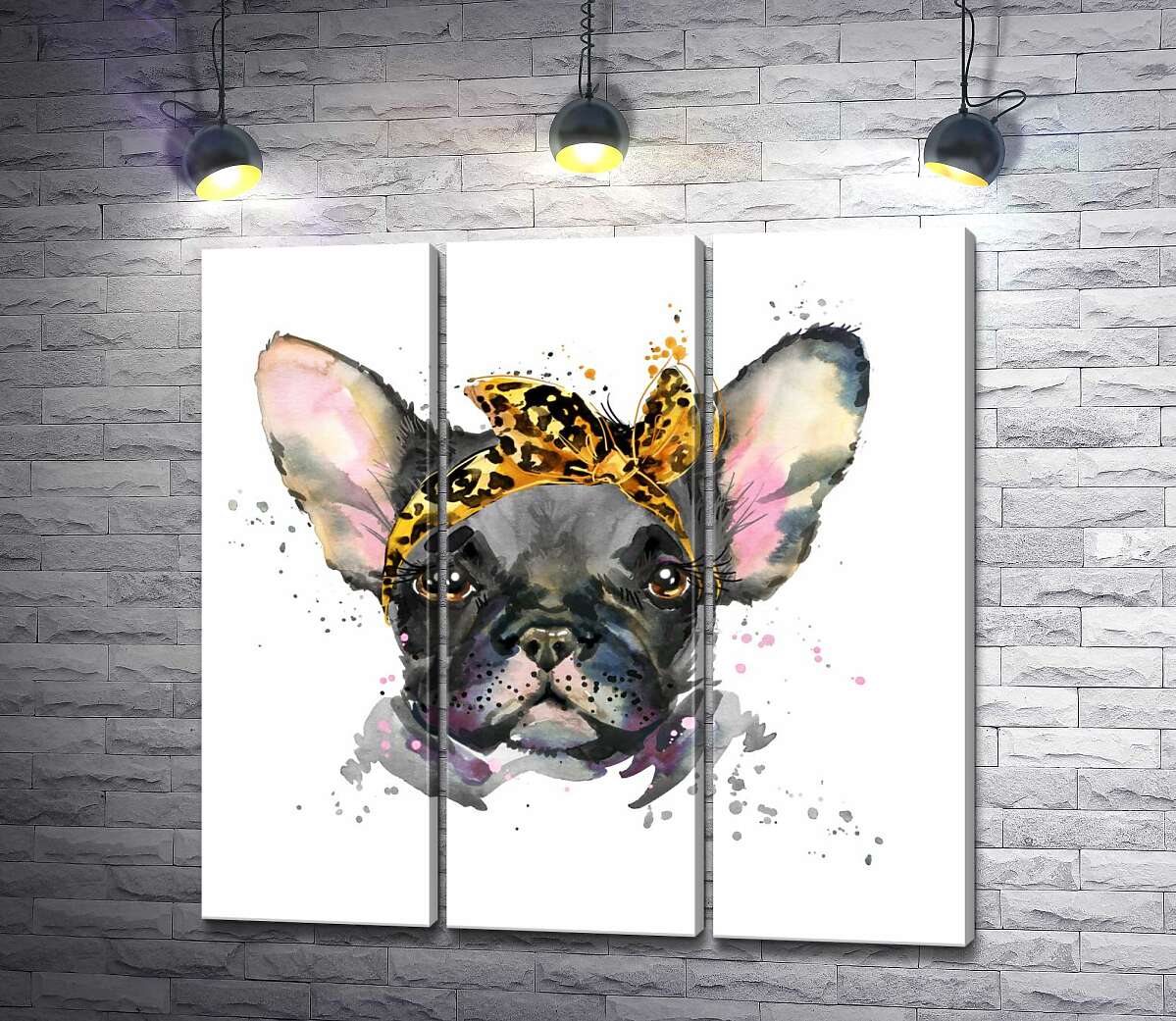 Модульная картина ArtPoster Гламурная девочка бульдог в повязке с леопардовым принтом 102x100 см Модуль №11
Модульная картина ArtPoster Гламурная девочка бульдог в повязке с леопардовым принтом 102x100 см Модуль №11