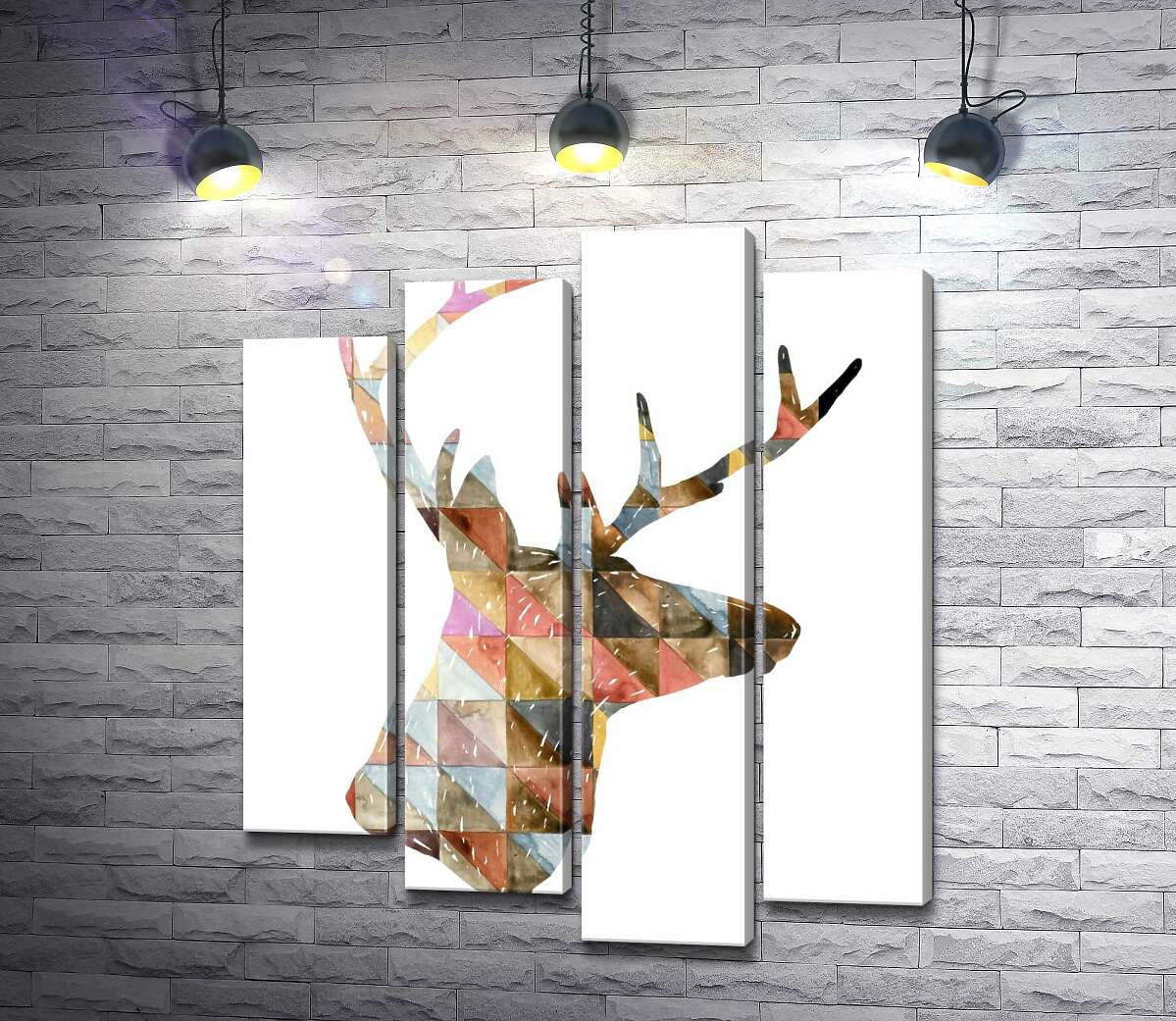 Модульная картина ArtPoster Геометрический силуэт оленя 132x156 см Модуль №21
Модульная картина ArtPoster Геометрический силуэт оленя 132x156 см Модуль №21