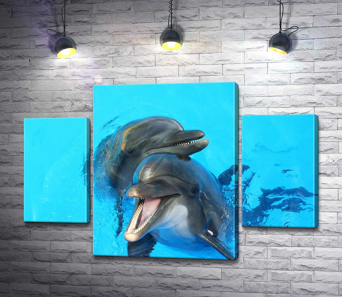 Модульная картина ArtPoster Два дельфина выглядывают из голубизны воды 80x54 см Модуль №7
Модульная картина ArtPoster Два дельфина выглядывают из голубизны воды 80x54 см Модуль №7