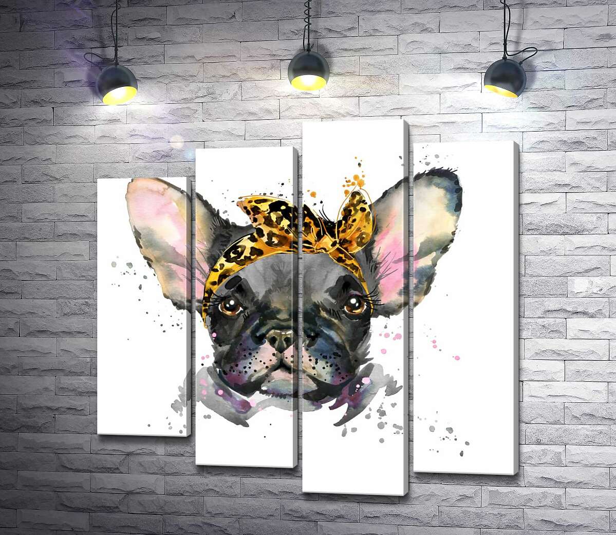 Модульная картина ArtPoster Гламурная девочка бульдог в повязке с леопардовым принтом 100x101 см Модуль №21
Модульная картина ArtPoster Гламурная девочка бульдог в повязке с леопардовым принтом 100x101 см Модуль №21