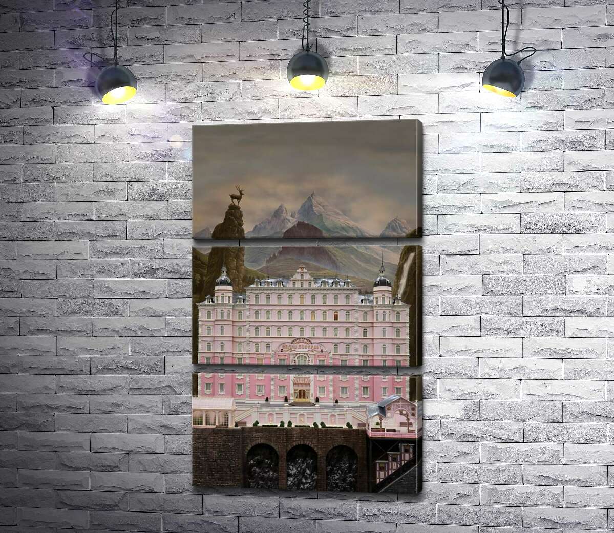 Модульная картина ArtPoster Жемчужно-розовый отель на постере к фильму "Отель" Гранд Будапешт "" (The Grand Budapest Hotel) 50x81 см Модуль №13
Модульная картина ArtPoster Жемчужно-розовый отель на постере к фильму "Отель" Гранд Будапешт "" (The Grand Budapest Hotel) 50x81 см Модуль №13