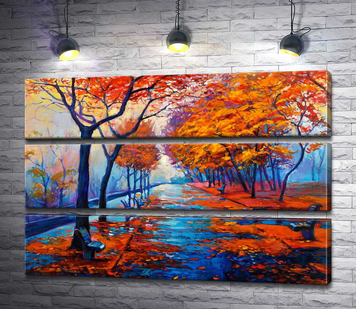 Модульная картина ArtPoster Желтые листья покрыли мягким ковром мокрую дорожку в парке 90x60 см Модуль №13
Модульная картина ArtPoster Желтые листья покрыли мягким ковром мокрую дорожку в парке 90x60 см Модуль №13