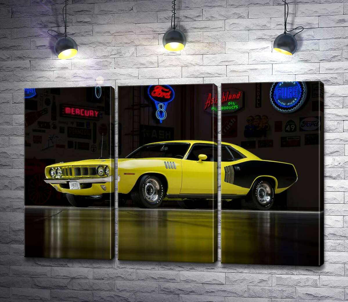 Модульная картина ArtPoster Желтый спортивный автомобиль Plymouth Barracuda, родом из 70-х 60x40 см Модуль №11
Модульная картина ArtPoster Желтый спортивный автомобиль Plymouth Barracuda, родом из 70-х 60x40 см Модуль №11