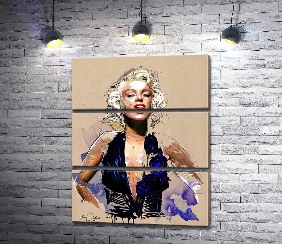 Модульная картина ArtPoster Вызывающий образ Мэрилин Монро (Marilyn Monroe) в открытом синем платье 100x123 см Модуль №13
Модульная картина ArtPoster Вызывающий образ Мэрилин Монро (Marilyn Monroe) в открытом синем платье 100x123 см Модуль №13