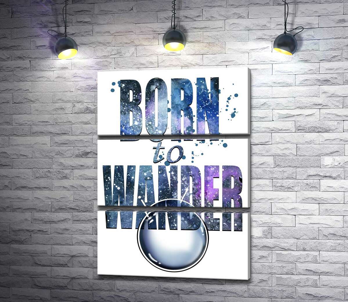 Модульная картина ArtPoster Космическая надпись "born to wander" 130x177 см Модуль №13
Модульная картина ArtPoster Космическая надпись "born to wander" 130x177 см Модуль №13
