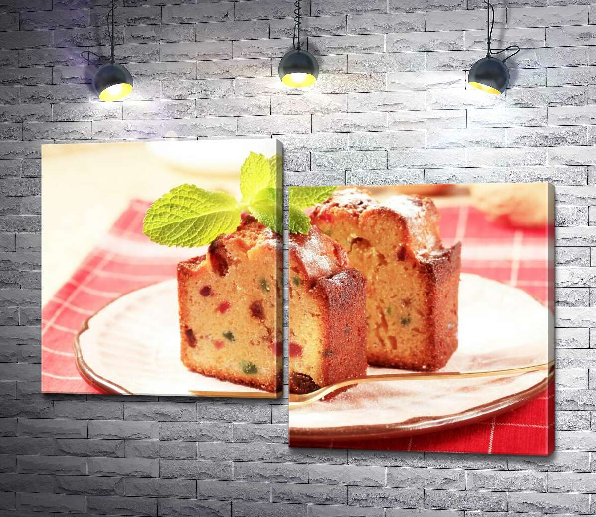 Модульная картина ArtPoster Золотистый кекс с цветными кусочками сухофруктов 130x88 см Модуль №5
Модульная картина ArtPoster Золотистый кекс с цветными кусочками сухофруктов 130x88 см Модуль №5