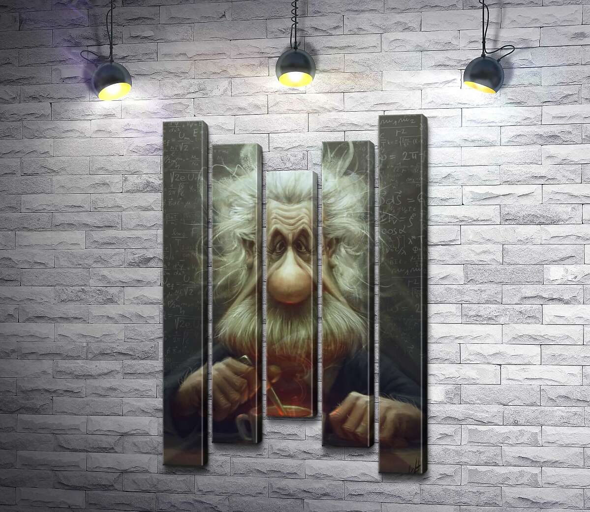 Модульная картина ArtPoster Карикатура на Альберта Эйнштейна (Albert Einstein), пьющего чай 100x165 см Модуль №28
Модульная картина ArtPoster Карикатура на Альберта Эйнштейна (Albert Einstein), пьющего чай 100x165 см Модуль №28