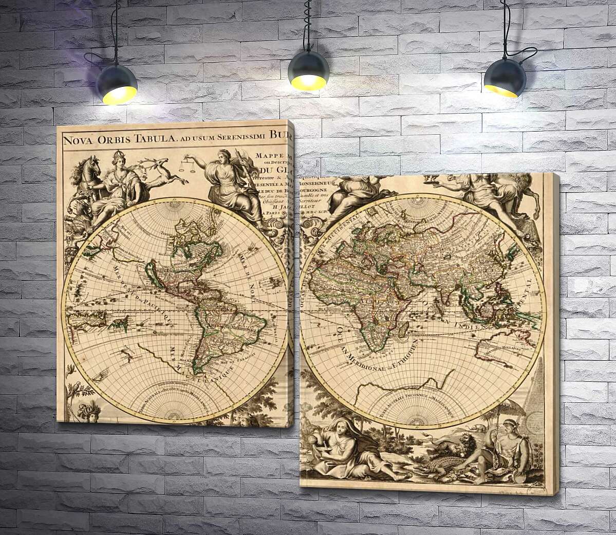 Модульная картина ArtPoster Карта полушарий Земли 1694 года, авторства французского картографа Юбера Жайо (Hubert Jaillot) 130x105 см Модуль №5
Модульная картина ArtPoster Карта полушарий Земли 1694 года, авторства французского картографа Юбера Жайо (Hubert Jaillot) 130x105 см Модуль №5