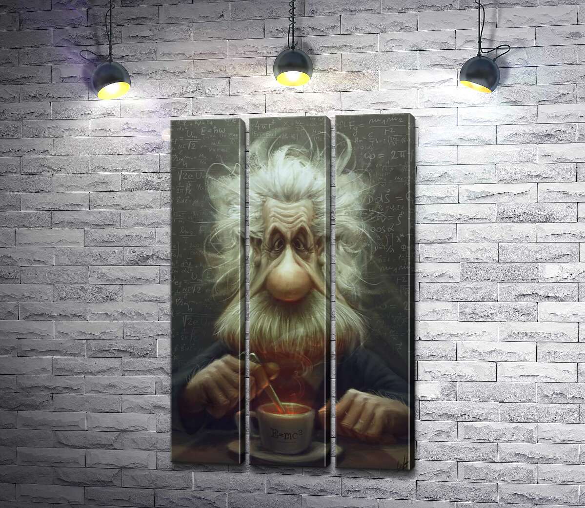 Модульная картина ArtPoster Карикатура на Альберта Эйнштейна (Albert Einstein), пьющего чай 126x205 см Модуль №11
Модульная картина ArtPoster Карикатура на Альберта Эйнштейна (Albert Einstein), пьющего чай 126x205 см Модуль №11