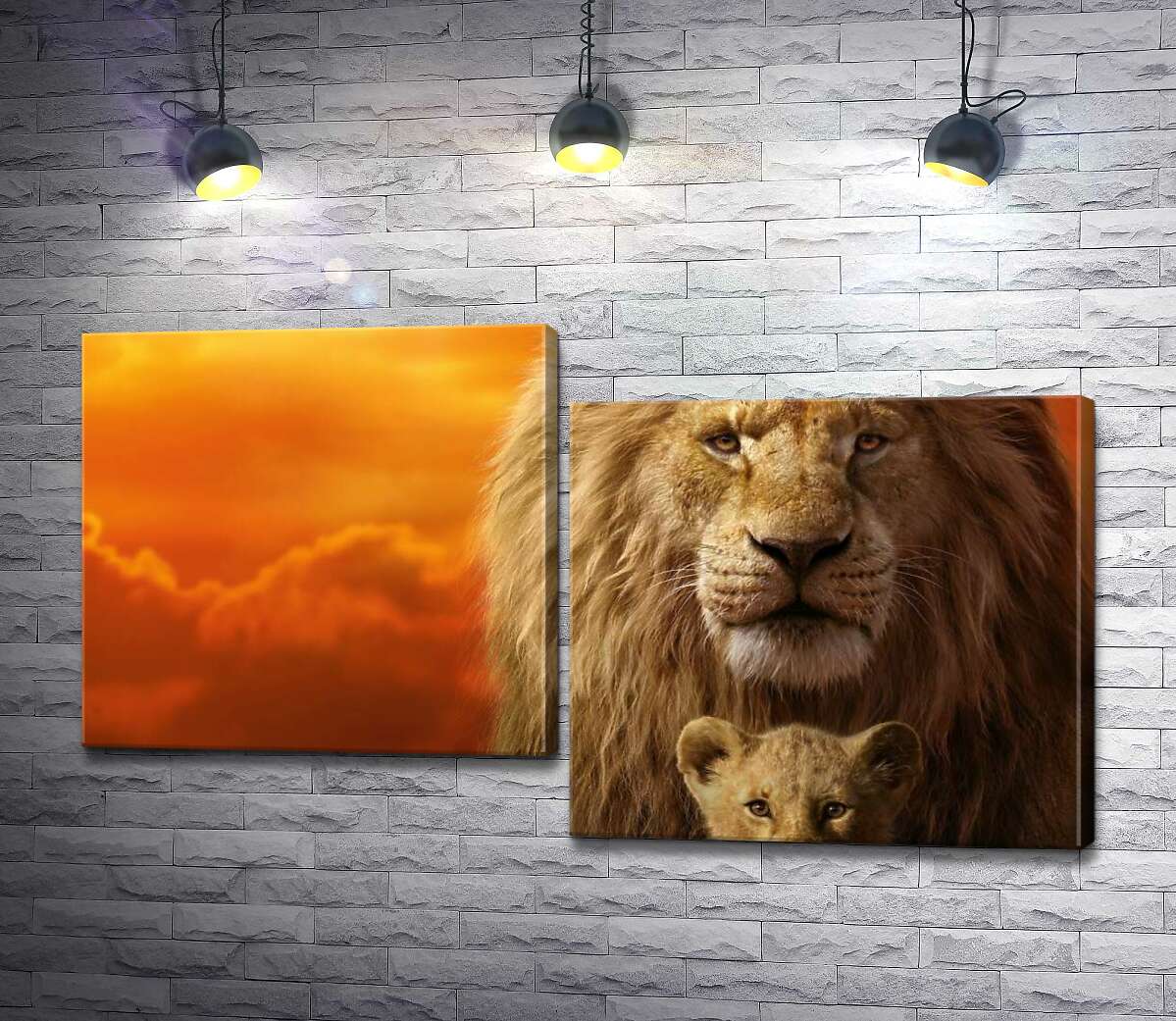 Модульная картина ArtPoster Король-лев, Муфаса, и его сын, Симба, на постере к фильму "Король-лев" (The Lion King) 100x57 см Модуль №5
Модульная картина ArtPoster Король-лев, Муфаса, и его сын, Симба, на постере к фильму "Король-лев" (The Lion King) 100x57 см Модуль №5