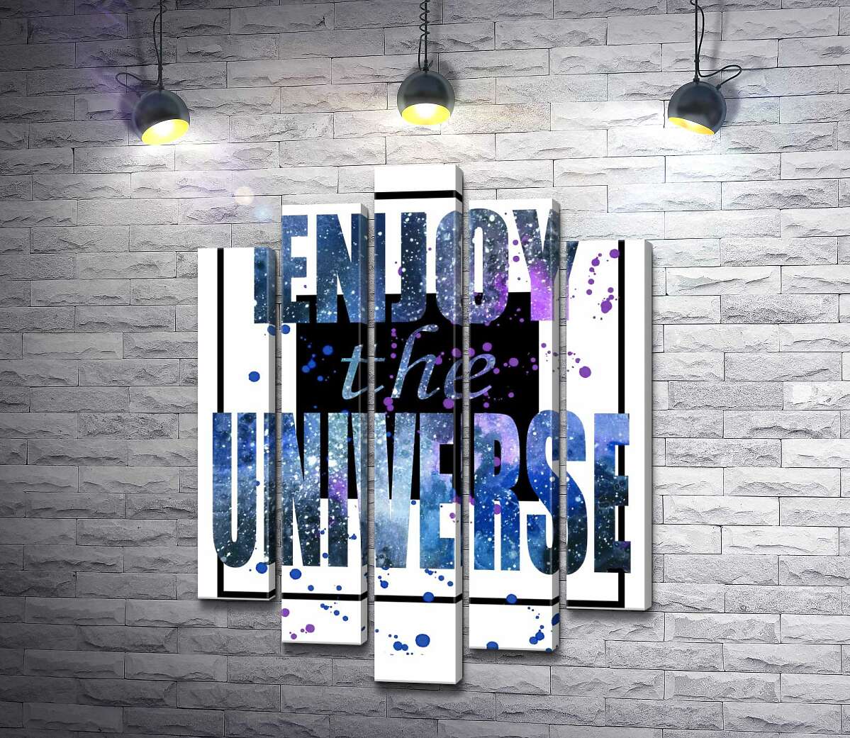 Модульная картина ArtPoster Космическая надпись в черной рамке "enjoy the universe" 100x137 см Модуль №26
Модульная картина ArtPoster Космическая надпись в черной рамке "enjoy the universe" 100x137 см Модуль №26