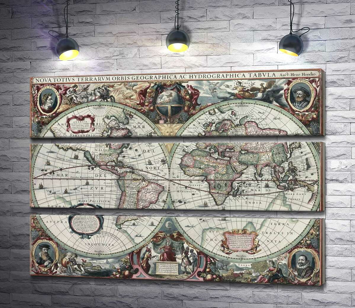 Модульная картина ArtPoster Карта мира 1630 года, авторства Гендрика Гондиуса (Hendrik Hondius) 85x60 см Модуль №13
Модульная картина ArtPoster Карта мира 1630 года, авторства Гендрика Гондиуса (Hendrik Hondius) 85x60 см Модуль №13