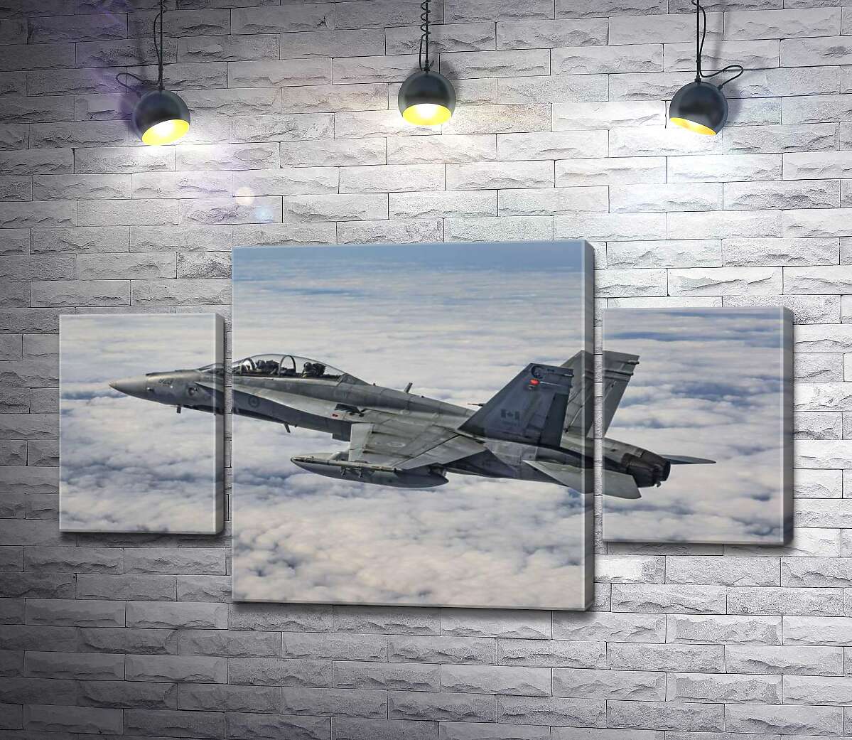 Модульная картина ArtPoster Канадский истребитель Mc Donnell Douglas CF-18 Hornet разрезает небесное пространство 80x45 см Модуль №7
Модульная картина ArtPoster Канадский истребитель Mc Donnell Douglas CF-18 Hornet разрезает небесное пространство 80x45 см Модуль №7
