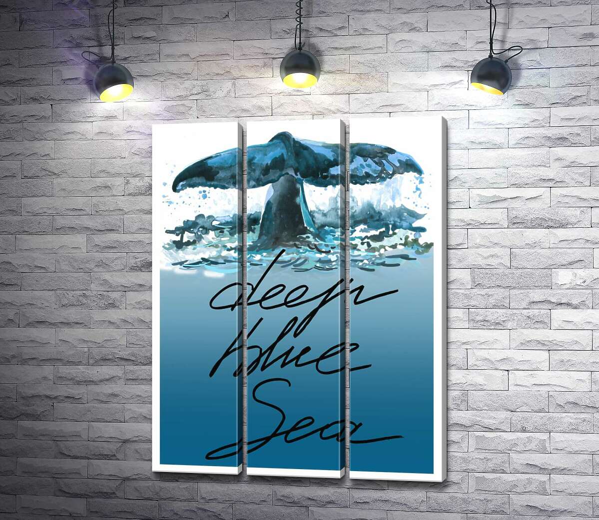 Модульная картина ArtPoster Кит ныряет в голубые воды океана с надписью "deep blue sea" 60x82 см Модуль №11
Модульная картина ArtPoster Кит ныряет в голубые воды океана с надписью "deep blue sea" 60x82 см Модуль №11